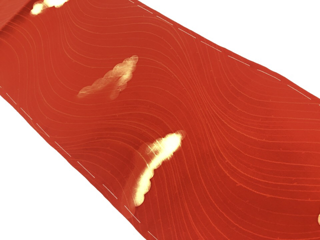 リサイクル　雲模様名古屋帯